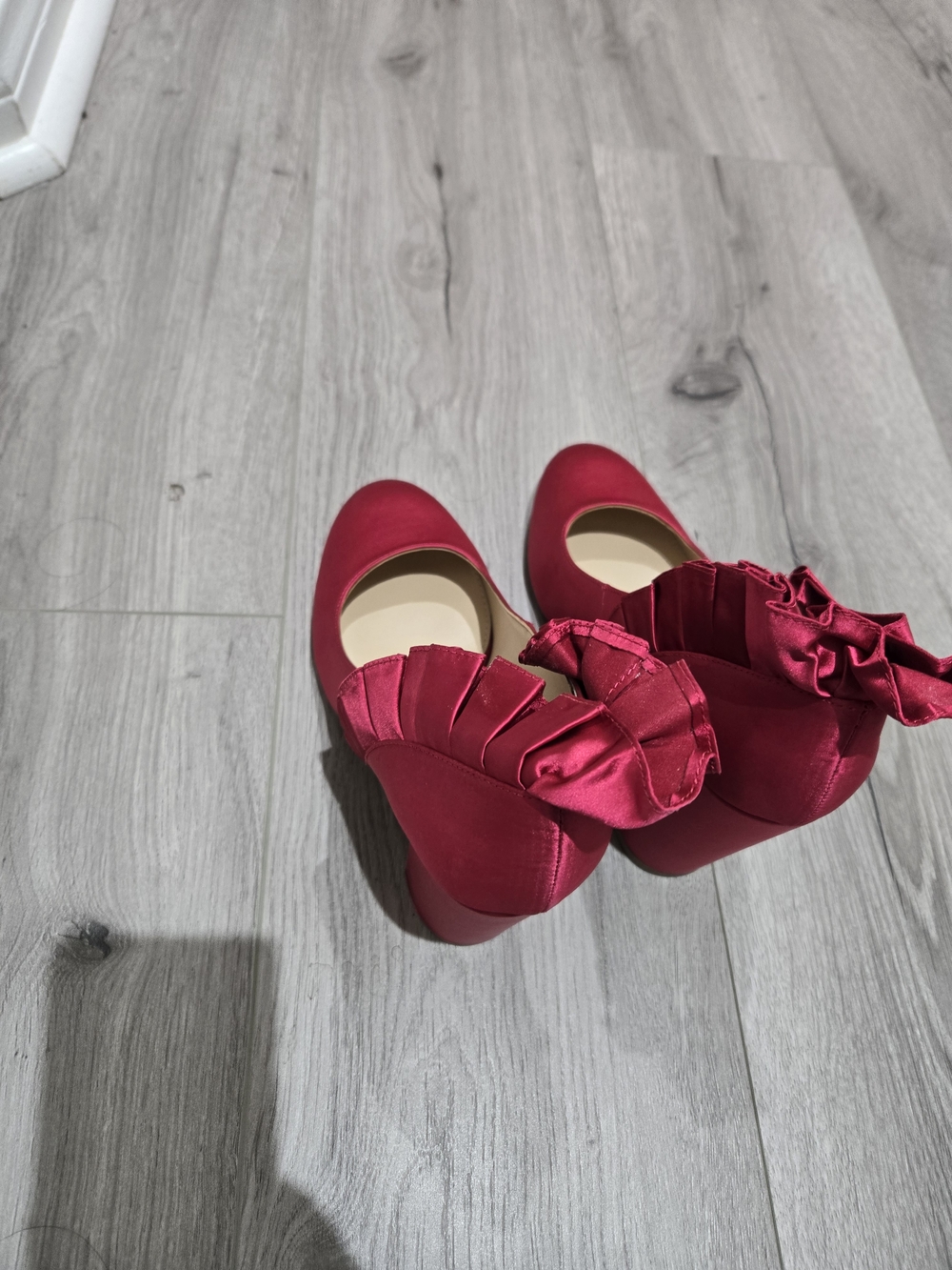 Botkier Fuchsia Ruffle Satin Pumps - Picture 5 of 6